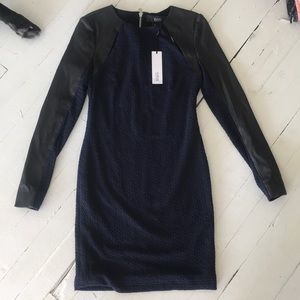 Cut 25 NWT lamb leather poly spandex blend dress